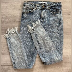 Zara Speckled Blue Ankle Jeans